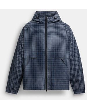 COACH Plaid Windbreaker - Blue