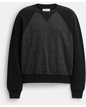 COACH Signature Crewneck Sweatshirt - Black