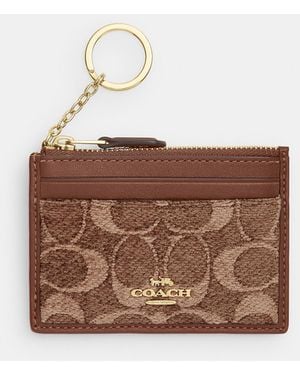 COACH Mini Skinny Id Case - Brown