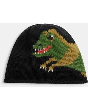 COACH Jumbo Rexy Print Knit Beanie - Green
