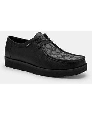 COACH Chukka Shoe With Signature Canvas - Black