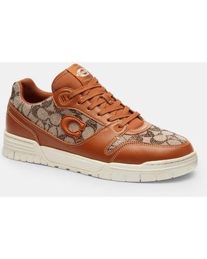 COACH Soho Sneaker With Crystal Signature Jacquard - Brown