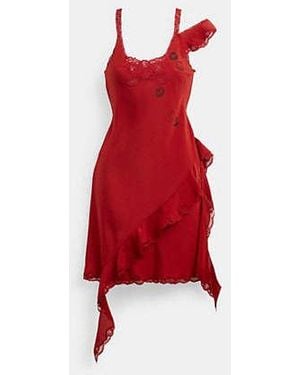 COACH Mini Ruffle Dress - Red