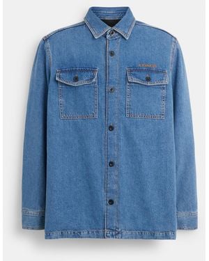 COACH Denim Overshirt - Blue