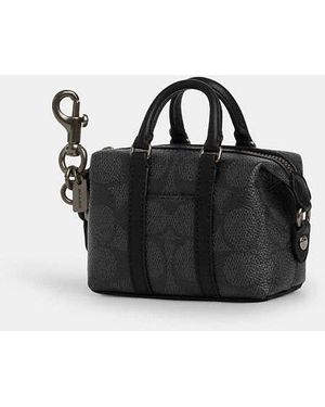 COACH Mini Trekker Bag Charm - Black