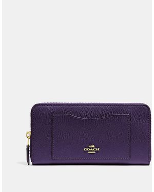 COACH Accordion Zip Wallet - Purple