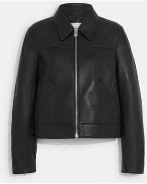 COACH Leather Jacket - Black