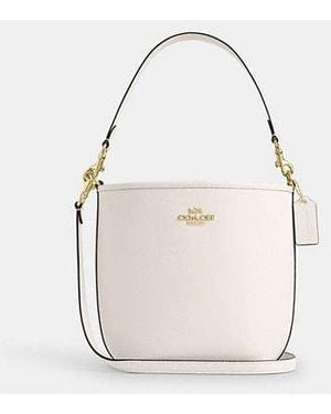 Cassie Chain Link Bucket Bag White