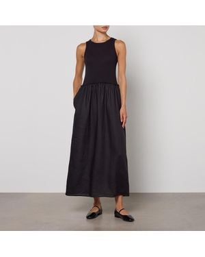 MAX&Co. Melle Flax Linen-Blend Dress - Black