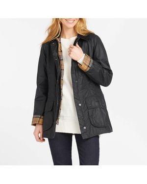 Barbour Beadnell Waxed Cotton Jacket - Black