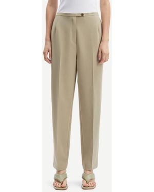 Samsøe & Samsøe Hallie Crepe Tapered Pants - Natural