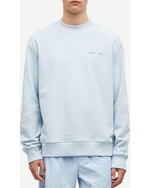 Samsøe & Samsøe Norsbro Organic Cotton-Jersey Jumper - Blue