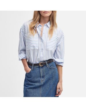 Barbour Nicola Striped Cotton-Poplin Shirt - Blue