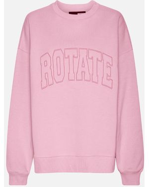 ROTATE SUNDAY Heavy Crewneck Cotton-Jersey Sweatshirt - Pink