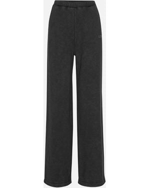 ROTATE SUNDAY Washed Heavy Cotton-Jersey Joggers - Black