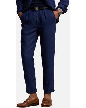 Polo Ralph Lauren Classic Fit Linen Prepster Trousers - Blue