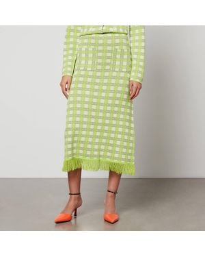 Baum und Pferdgarten Callis Jacquard-Knit Midi Skirt - Green