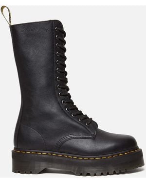 Dr. Martens 1b99 Pisa Leather Mid Calf Lace Up Boots - Black