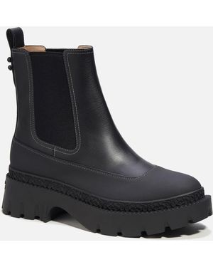 【Coach】Alexa Leather Heeled Chelsea Boots COACH Alexa Leather Heeled Chelsea Boots in Brown | Lyst