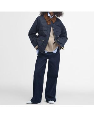 Barbour Ruth Waxed Cotton Jacket - Blue