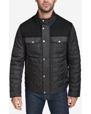 Cole Haan Men's Triangle Quilted Vest - Black