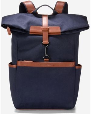 Cole Haan Men's Judson Brushed Twill Backpack - Blue