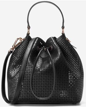 Cole Haan Women's Lidia Leather Bucket Bag - Black