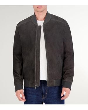 Cole Haan Men's Zip-up Suede Jacket - Gray