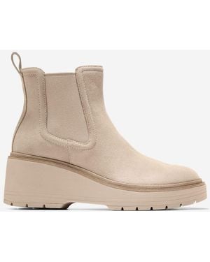 Cole Haan Women's Zerøgrand Cityquest Waterproof Wedge Boots - Natural