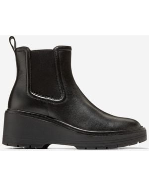 Cole Haan Women's Zerøgrand Cityquest Waterproof Wedge Boots - Black