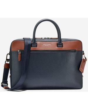Cole Haan Men's Damon Briefcase - Blue