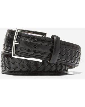 Cole Haan Men's Woven Inlay Leather Belt - Black