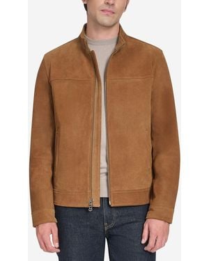 Cole Haan Men's Stand Collar Jacket - Brown