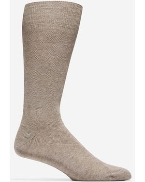 Cole Haan Men's Tonal Argyle Crew Socks - Brown