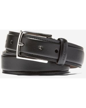 Cole Haan Men's Burnished Leather Belt With Lace Tip - Black
