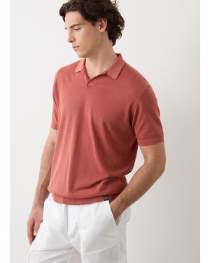 Colmar Polo Leggera Lino E Cotone, Colore Burnt, Taglia - Rosso