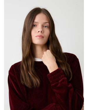 Colmar Sweat En Velours À Bande Élastique, Couleur Brunette, Taille - Rouge