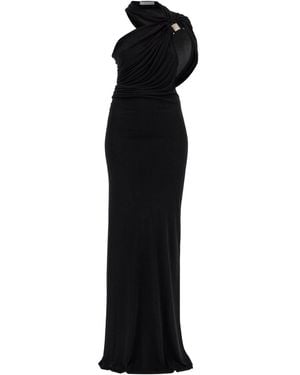 Christopher Esber Asymmetric American Neckline Dress With Asym - Black