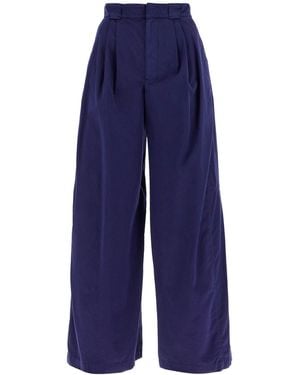 Lemaire Lightweight Wide-Leg Trousers - Blue