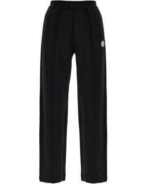 Moncler Knit Sweatpants With Striped Bands - Black