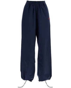 ROTATE BIRGER CHRISTENSEN Sporty Trousers With Embroidered Logo Design - Blue