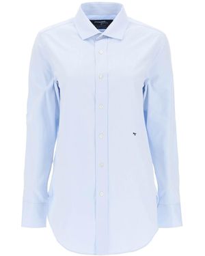 HOMME GIRLS Cotton Twill Shirt - Blue