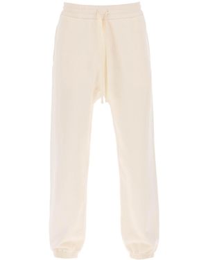 Jil Sander Cotton Drawstring Joggers - Natural