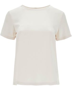 Max Mara Satin Rebecca Top For - White