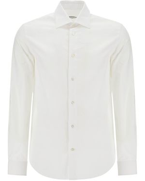 Vincenzo Di Ruggiero Slim Fit Twill Shirt For - White