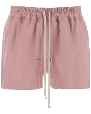 Rick Owens Gabe Leather Shorts For - Pink