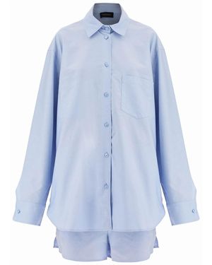 ANDAMANE Georgiana Shirt And Shorts Set - Blue