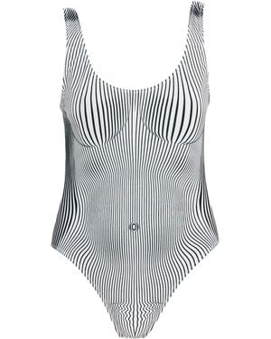 Jean Paul Gaultier One-Piece Swimsuit With Body Morphing - Grey