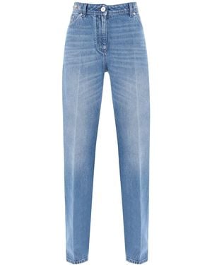 Versace Boyfriend Jeans With Tailored Crease - Blue