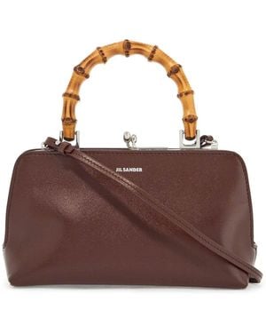 Jil Sander Goji Bamboo Mini Handbag - Brown